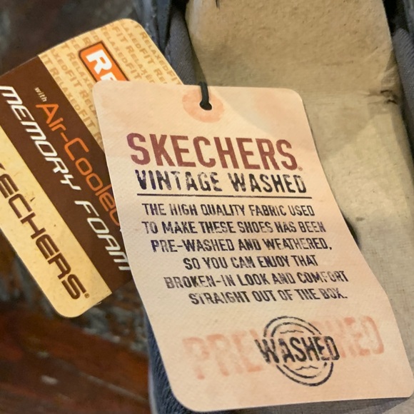 Skechers Vintage Washed Gray Slip-Ons - Picture 3 of 4